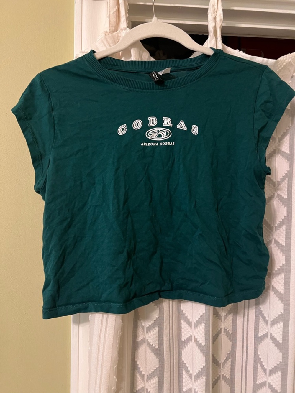 Divided Forest Green Cobra Logo Crop Tee